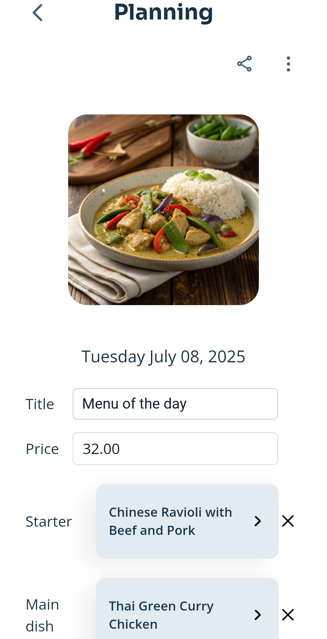 GastronomIA menus