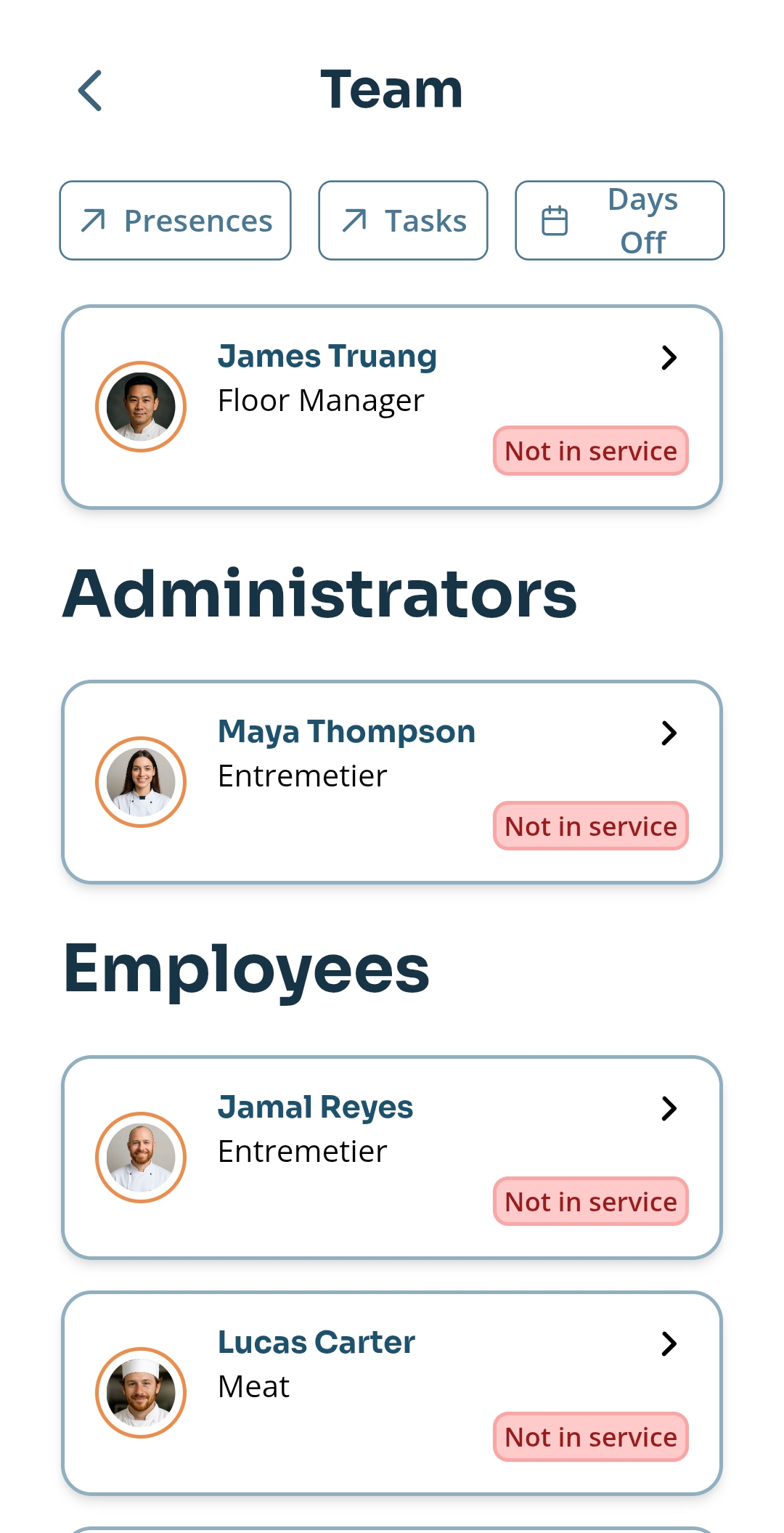 GastronomIA team management